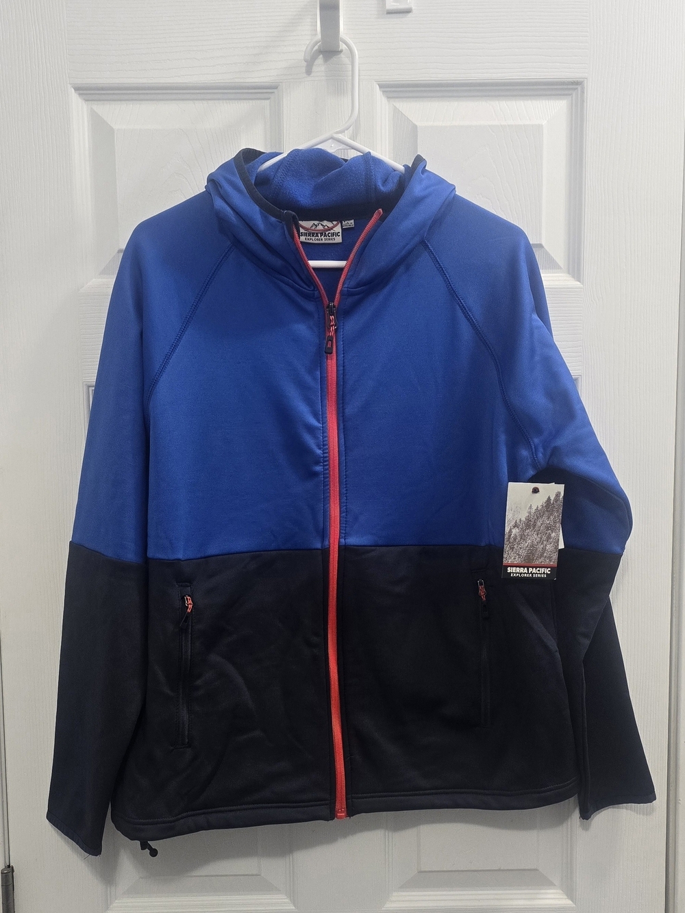 New Mens Sz LARGE Sierra Pacific Explorers Series Zip-Up Hooded Jacket